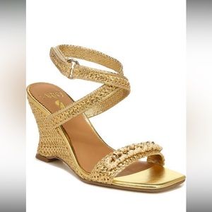 SARTO Frita Braided Wedge Sandals